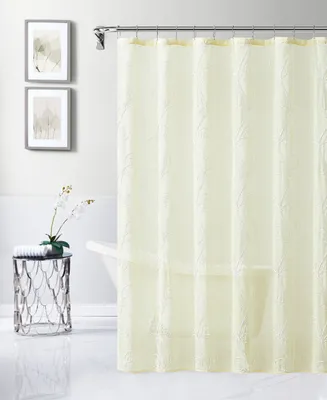 Dainty Home Stella Chenille Embroidered Shower Curtain, 72" x 70"