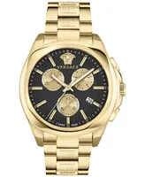 Versace Women's Swiss Chronograph Medusa Gold Ion Plated Stainless Steel Bracelet Watch 40mm