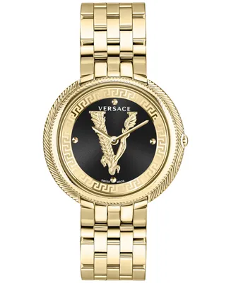 Versace Women's Swiss Thea Gold Ion Plated Stainless Steel Bracelet Watch 38mm