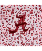 Infant Boys and Girls Garb White Alabama Crimson Tide Crew All-Over Print Polo Bodysuit