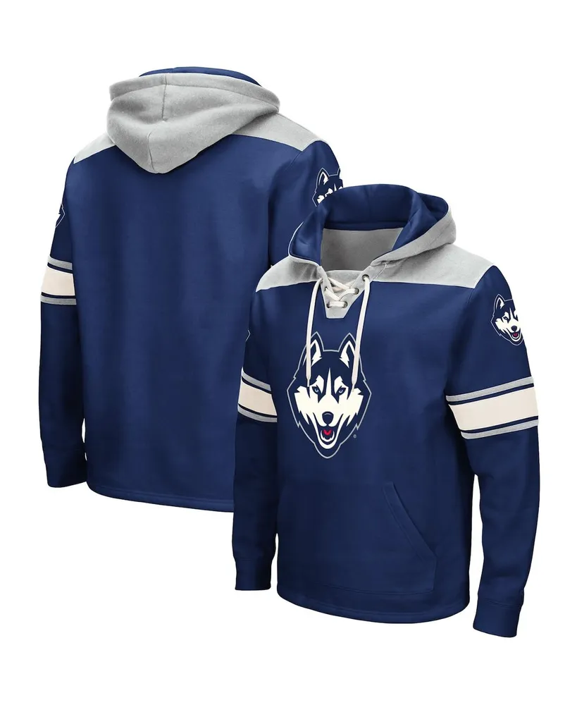 Men's Colosseum Navy UConn Huskies 2.0 Lace-Up Pullover Hoodie