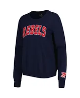 Women's Colosseum Navy Ole Miss Rebels Campanile Pullover Sweatshirt