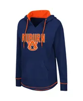 Women's Colosseum Navy Auburn Tigers Tunic Pullover Hoodie