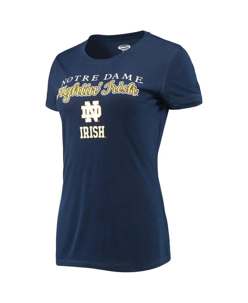 Women's Concepts Sport Navy, Gold Notre Dame Fighting Irish Lodge T-shirt and Flannel Pants Sleep Set