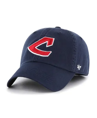 Men's '47 Brand Navy Cleveland Indians Cooperstown Collection Franchise Fitted Hat