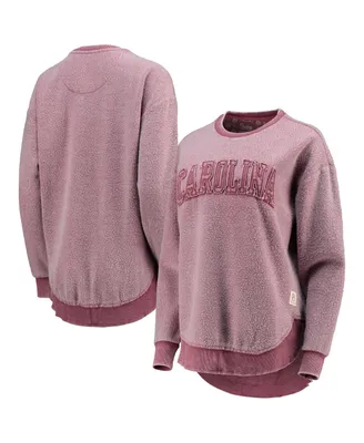 Women's Pressbox Garnet Distressed South Carolina Gamecocks Ponchoville Pullover Sweatshirt