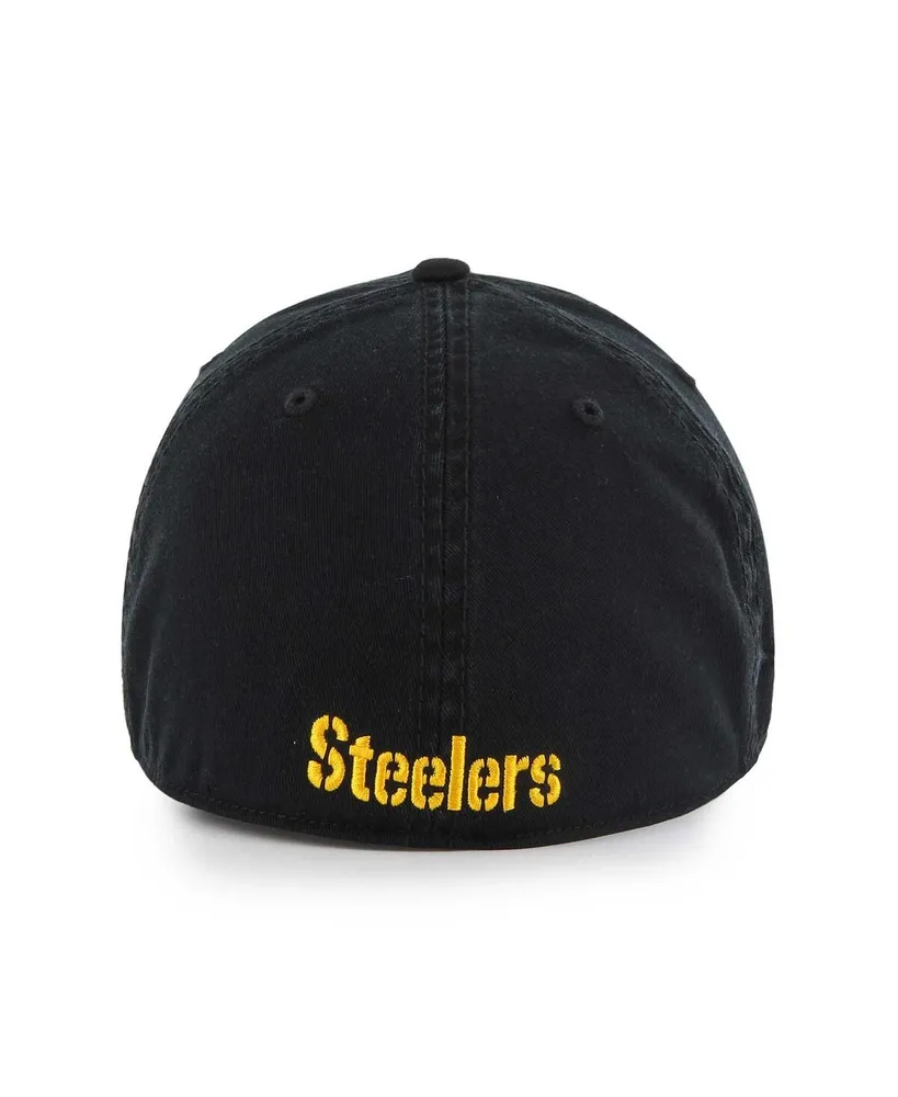 Men's '47 Brand Black Pittsburgh Steelers Sure Shot Franchise Fitted Hat