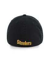 Men's '47 Brand Black Pittsburgh Steelers Sure Shot Franchise Fitted Hat