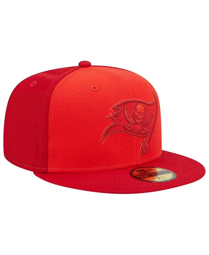 Men's New Era Red Tampa Bay Buccaneers Tri-Tone 59FIFTY Fitted Hat
