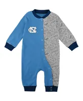 Infant Boys and Girls Light Blue North Carolina Tar Heels Playbook Two-Tone Sleeper