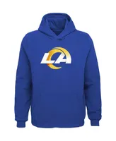 Big Boys Royal Los Angeles Rams Team Logo Pullover Hoodie