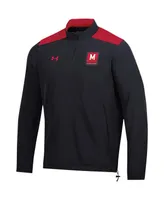 Men's Under Armour Black Maryland Terrapins 2023 Motivate Quarter-Zip Top