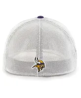 Men's '47 Brand Purple Minnesota Vikings Leather Head Flex Hat