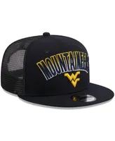 Men's New Era Navy West Virginia Mountaineers Grade Trucker 9FIFTY Snapback Hat