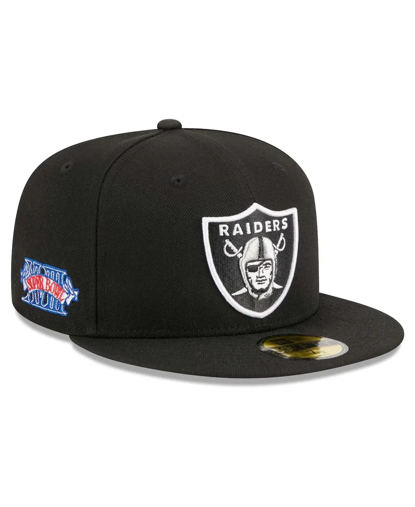 Men's New Era Black Las Vegas Raiders Main Patch 59FIFTY Fitted Hat