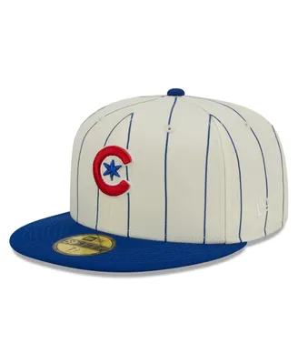 Men's New Era White Chicago Cubs Cooperstown Collection Retro City 59FIFTY Fitted Hat