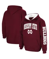 Big Boys Colosseum Maroon Mississippi State Bulldogs 2-Hit Team Pullover Hoodie