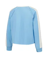 Women's Gameday Couture Carolina Blue North Tar Heels Blindside Raglan Cropped Pullover Sweatshirt