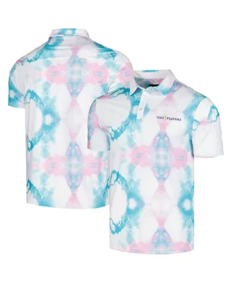 Men's Flomotion White The Players Cotton Candy Tie-Dye Polo Shirt