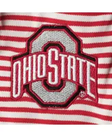 Infant Boys and Girls Garb Scarlet, White Ohio State Buckeyes Carson Striped Short Sleeve Bodysuit