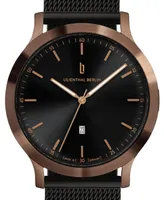 Lilienthal Berlin Men's Huxley Bronze Black Bronze Stainless Steel Mesh Watch 40mm