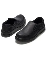 Alpine Swiss Arbete Mens Work Shoes Slip Resistant Real Leather Slip-On Loafers