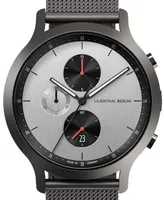 Lilienthal Berlin Men's Curcuit Chronograph Gunmetal Stainless Steel Mesh Watch 42mm