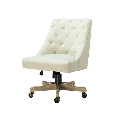 Modern Upholstered Tufted Armless Home Office Chair