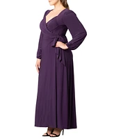 Women's Plus Modern Muse Long Sleeve Wrap Gown