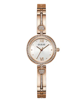 Guess Women's Analog Rose Gold-Tone Stainless Steel Watch 27mm