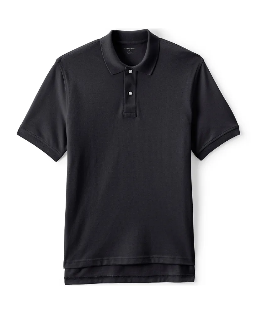 Lands' End Men's School Uniform Short Sleeve Mesh Polo Shirt