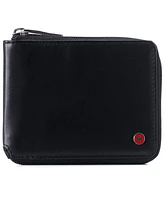 Alpine Swiss Mens Womens Rfid Blocking Zipper Wallet Leather Zip Around Bifold