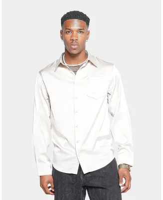 Xxiii Mens Kai Satin Button Up Shirt