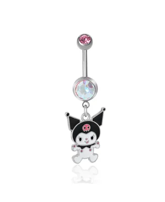 Hello Kitty Sanrio Kuromi 14G Stainless Steel Piercing Element Dangle Belly Button Ring - Kuromi
