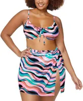 Raisins Curve Trendy Plus Size Collina Bra Bikini Top Isla Pareo