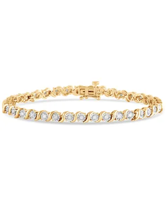Diamond Bracelet (1/2 ct. t.w.) Sterling Silver or Gold-Plated