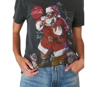 Lucky Brand Women's Coca-Cola Santa T-Shirt