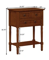 Convenience Concepts 23.75" Mdf Kendra 3 Drawer Hall Table with Shelf