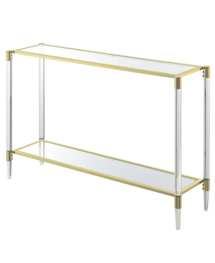 Convenience Concepts 44.25" Glass Royal Crest 2 Tier Acrylic Console Table