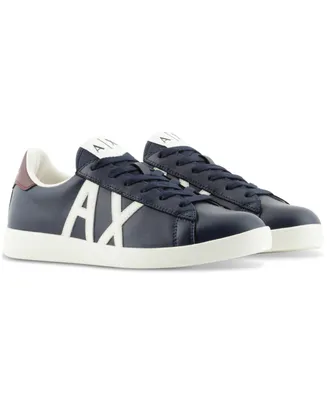 A|X Armani Exchange Men's Leather Logo Sneaker