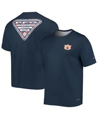 Men's Columbia Navy Auburn Tigers Terminal Tackle Omni-Shade T-shirt