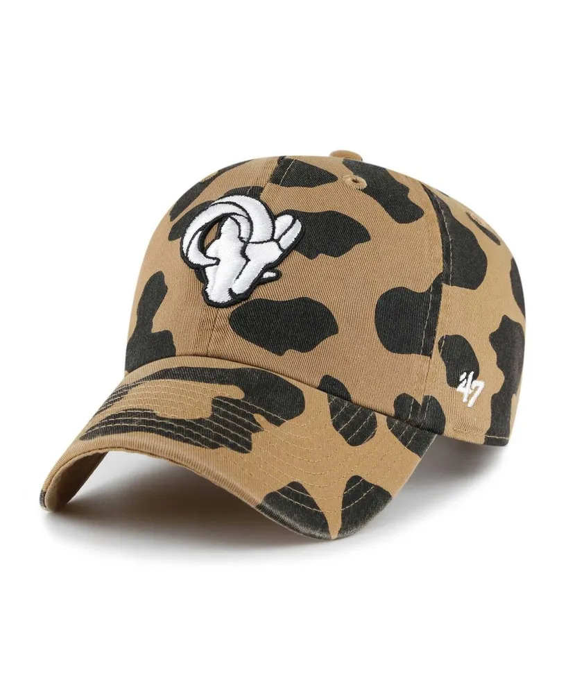 Women's '47 Brand Tan Los Angeles Rams Rosette Clean Up Adjustable Hat