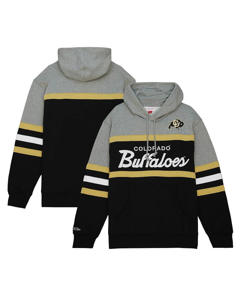 Men's Mitchell & Ness Black Colorado Buffaloes Head Coach Pullover Hoodie