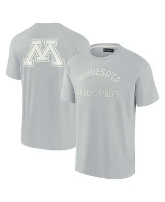 Men's and Women's Fanatics Signature Gray Minnesota Golden Gophers Super Soft Short Sleeve T-shirt