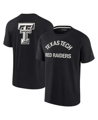 Men's and Women's Fanatics Signature Black Texas Tech Red Raiders Super Soft Short Sleeve T-shirt