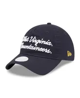 Women's New Era Navy West Virginia Mountaineers Script 9TWENTY Adjustable Hat