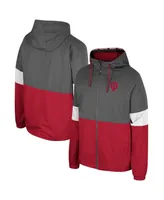 Men's Colosseum Charcoal Indiana Hoosiers Miles Full-Zip Jacket