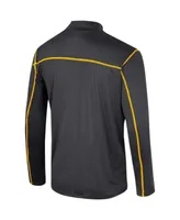 Men's Colosseum Black Iowa Hawkeyes Cameron Quarter-Zip Windshirt