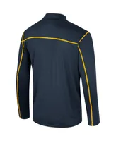 Men's Colosseum Navy West Virginia Mountaineers Cameron Quarter-Zip Windshirt