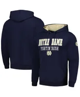 Men's Colosseum Navy Notre Dame Fighting Irish Sunrise Pullover Hoodie